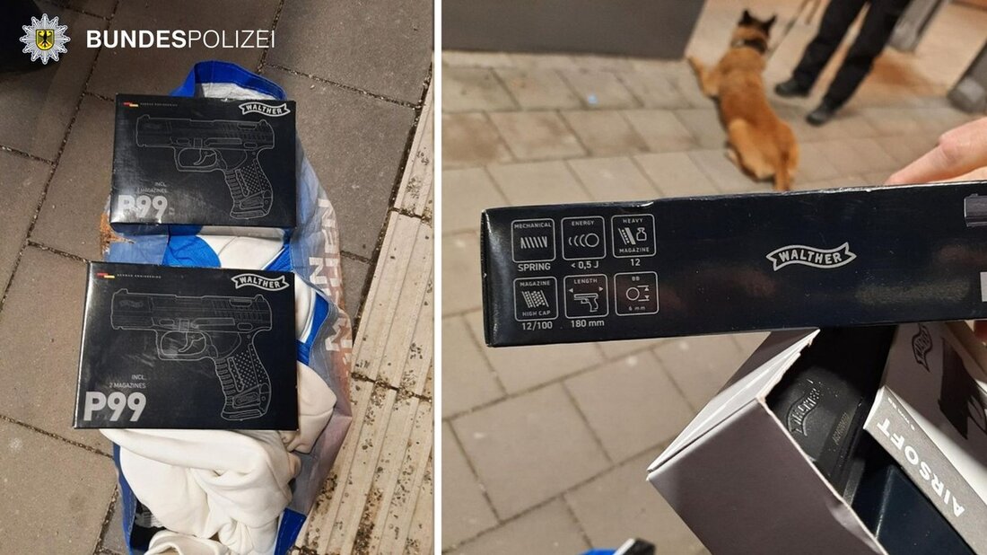 Ein 17-Jähriger zeigte Softair-Waffen im Zug bei Oberschleißheim. Polizei warnte vor den Risiken und möglichen Kosten.
