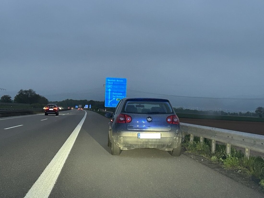 Ein 35-Jähriger blieb auf der A65 bei Deidesheim wegen leerem Tank liegen. Die Polizei leitete ein Ordnungswidrigkeitsverfahren ein.