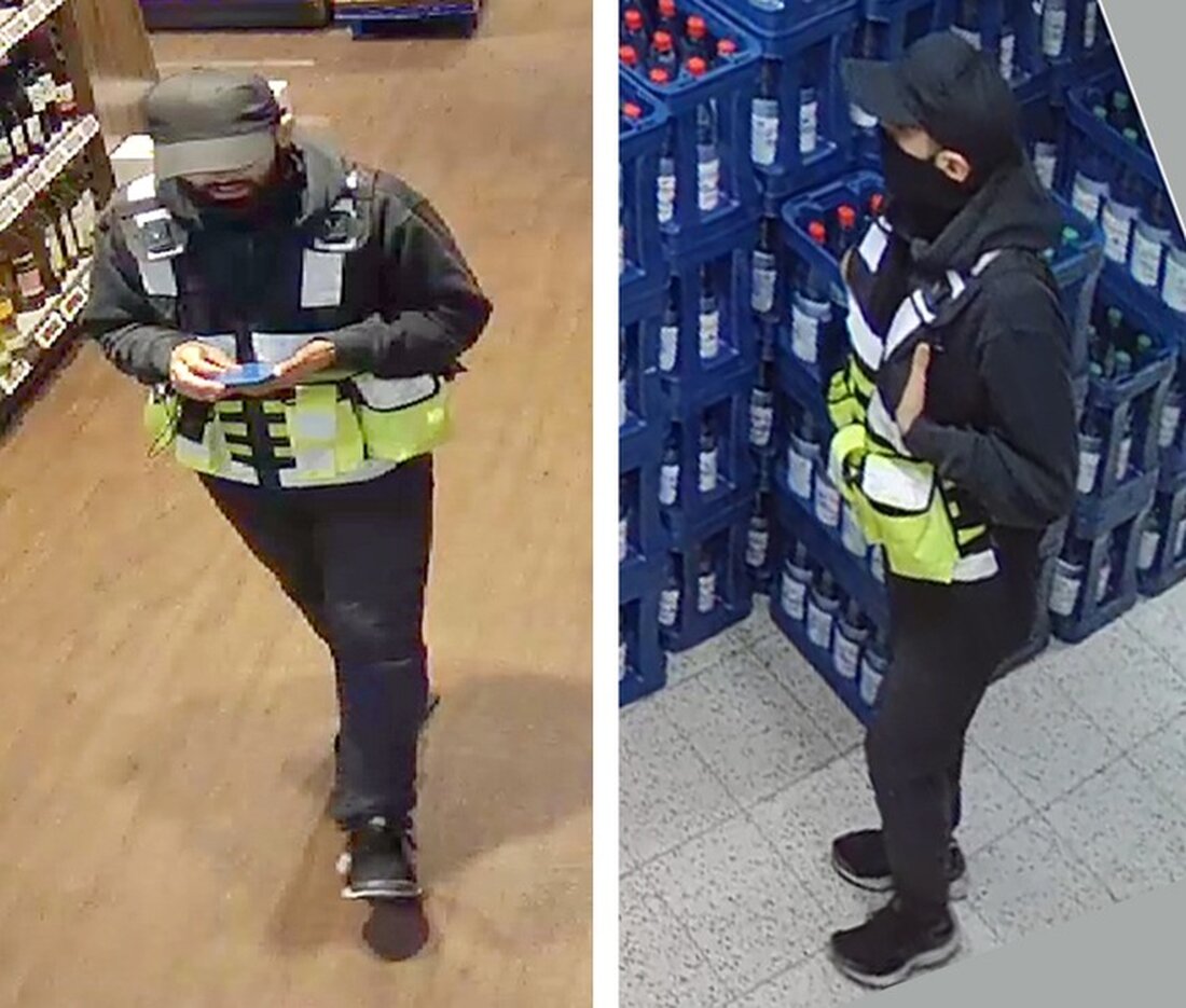 Nach einem bewaffneten Raubüberfall auf einen Supermarkt in Grebenstein sucht die Polizei mit Fotos und Video nach dem Täter. Hinweise erbeten.