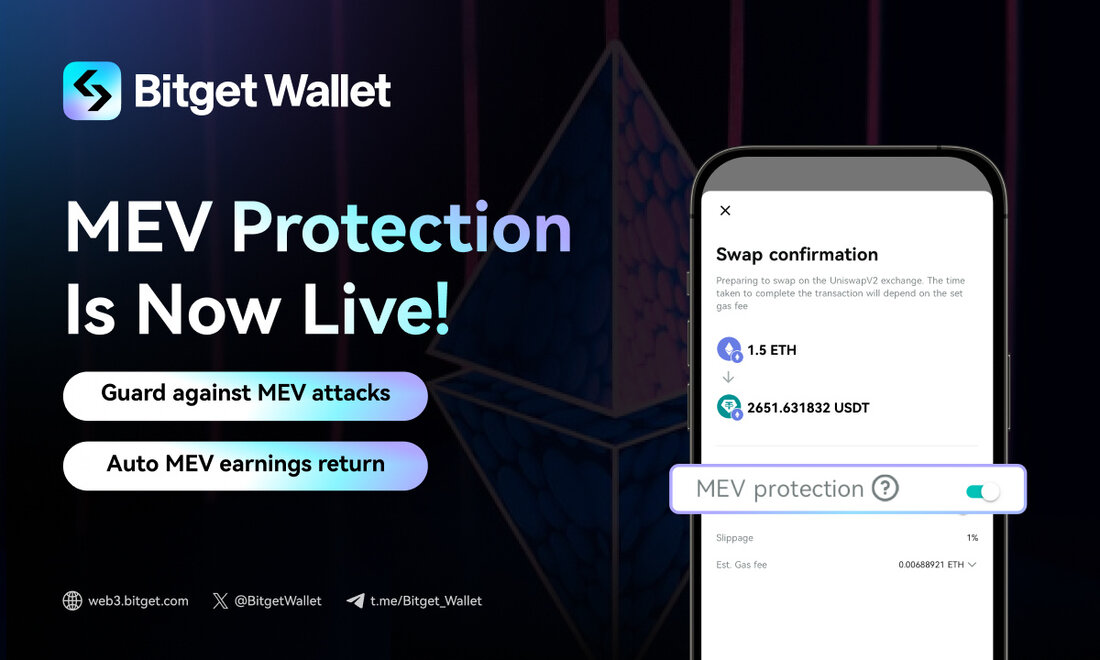 Victoria, Seychellen, 2. November 2023, Chainwire Früher bekannt als BitKeep Wallet, Bitget-Wallet hat jetzt eine verbesserte MEV-Schutzfunktion (Maximum Extractable Value) vorgestellt. Durch die Integration mit der Forschungs- und Entwicklungsorganisation Flashbots möchte Bitget Wallet das weit verbreitete Problem von MEV-Angriffen im gesamten Ethereum-Netzwerk angehen und Benutzern ein sichereres und bequemeres On-Chain-Handelserlebnis bieten. Die Funktion „MEV-Schutz“ ist jetzt automatisch standardmäßig bei Bitget Swap aktiviert, der integrierten Swap-Funktion des Wallets, und schützt Benutzer vor potenziellen Risiken wie Front-Running und „Sandwich-Angriffen“, wenn sie mit Bitget Swap On-Chain-Token-Transaktionen auf Ethereum durchführen . Darüber hinaus ermöglicht die Nutzung des MEV-Share-Protokolls von Flashbots Bitget Wallet, aus Transaktionen …