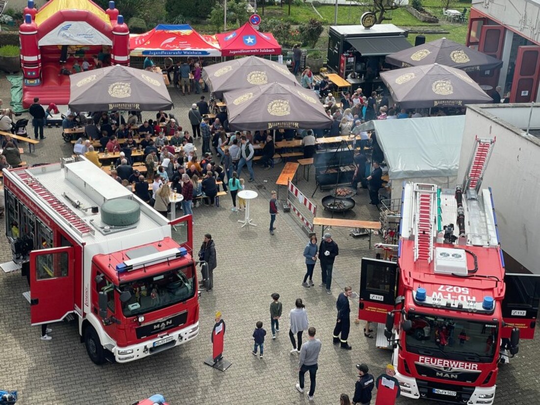 Die Freiwillige Feuerwehr Weinheim lädt am 27. April in Sulzbach zum Tag der offenen Tür ein – erleben Sie Fahrzeugvorführungen, Technik und kulinarische Spezialitäten.