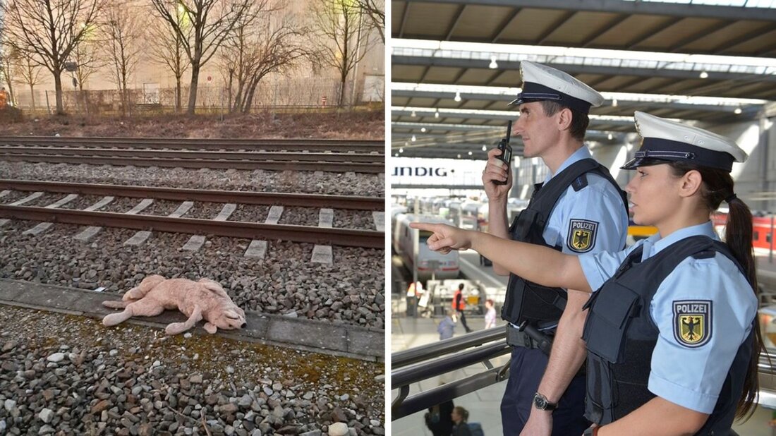 Bundespolizei München sichert ein Plüschtier, das fälschlicherweise als Hund gemeldet wurde, und erlöst ein verletztes Reh.