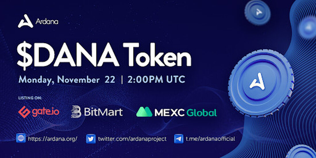 Nach zwei erfolgreichen IDOs und einer privaten Finanzierungsrunde in Höhe von 10 Millionen US-Dollar freut sich Ardana, Cardanos DeFi- und Stablecoin-Hub, bekannt zu geben, dass der Token-Start am Montag, 22. November An Gate.io, Bitmart und MXEC weltweit bei 14:00 UTC. Das $DANA-Token Das Dienstprogramm-Token $DANA ist ein natives Cardano-Asset und die Grundlage der gesamten Ardana-Plattform. Benutzer können die vielen verschiedenen Funktionen nutzen, indem sie den $DANA-Token zum Prägen, Abstecken, Handeln und mehr innerhalb des DeFi-Hubs von Ardana verwenden. Speichern von $DANA Nachfolgend finden Sie zwei Videos, in denen erklärt wird, wie Sie eine Cardano-Wallet-Adresse mit dem einrichten Yoroi Wallet-Anwendung, in &hellip;