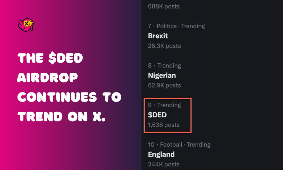 Lissabon, Portugal, 28. März 2024, Chainwire Der von Polkadot unterstützte Community-Coin #DED hat es in die Trend-Charts auf X geschafft und zeigt damit das Engagement und Interesse der Community hinter dem Memecoin. Das Projekt hat eine neue Aufregung im Polkadot-Ökosystem ausgelöst, da über 20.000 auf ihren Airdrop warten $DED Telegram-Kanal. Mit der Veröffentlichung des Snapshots des Tokens Anfang letzter Woche hofft das Team, dass $DED ein zweites Kommen für das Polkadot-Ökosystem und neue Liquidität bedeutet. Mit Partnerschaften und Unterstützung durch Top-Projekte im Netzwerk wie z Talisman-GeldbörseNova-Geldbörse, SubWallet und anderen zeigt $DED, wie mächtig und engagiert die Polkadot-Community sein kann. DED …