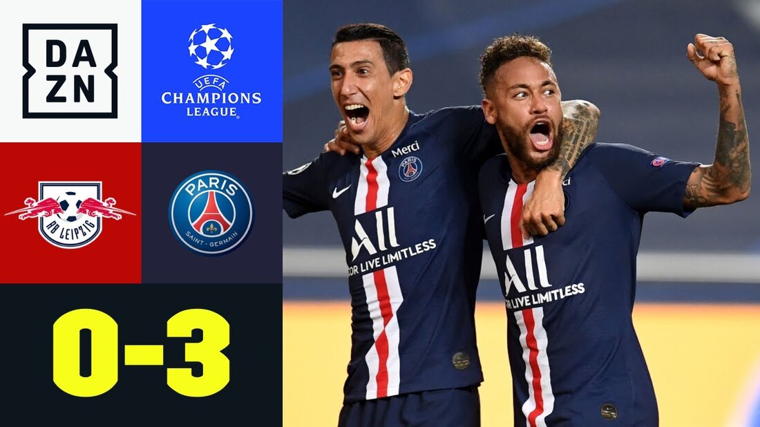 Paris Saint-Germain gewinnt mit 3: 0 gegen schwache Leipziger und steht erstmals im Finale der Champions League. Die Mannschaft von Trainer Thomas Tuchel hat dieses Halbfinale von Anfang an festgelegt. Marquinhos köpfte die Franzosen nach einem Freistoß von Angel di Maria zu Beginn der Führung (13. Minute) an. Kurz vor der Pause erhöhte sich der Argentinier auf 2: 0 (42.). Nach der Pause traf Juan Bernat (56.) die Entscheidung mit seinem ersten Kopfball nach einer Flanke von der brillanten di Maria. RB Leipzig hatte die gesamten 90 Minuten keine Chance! ►Sichern Sie sich Ihren kostenlosen Monat: http://bit.ly/DAZNerleben ►Alle Informationen zur &hellip;