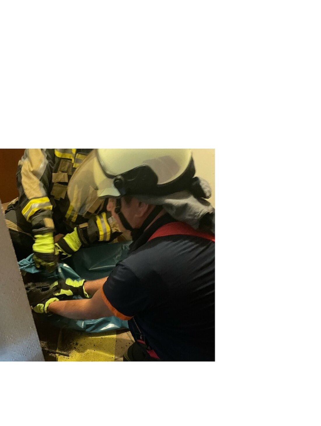 Freiwillige Feuerwehr Hünxe rettet Dohle aus Kamin. Einsatz erfolgte am 21.03.2025, Vogel wohlbehalten befreit.