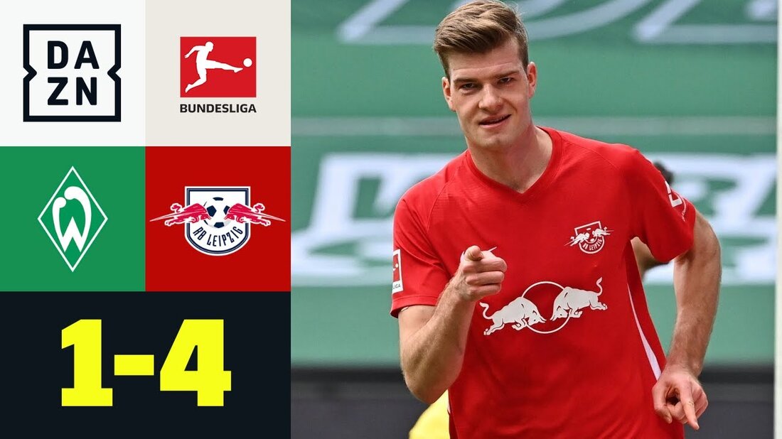 Zweiter in der Tabelle, RB Leipzig, erholte sich von der Niederlage im Spitzenspiel gegen die Bayern und gewann beim SV Werder Bremen mit 4: 1. Alexander Sörloth mit einem Doppelpack, Dani Olmo und Marcel Sabitzer knackten das Bremer Bollwerk, für das nur Milot Rashica traf. ►Sichern Sie sich Ihren kostenlosen Monat: http://bit.ly/DAZNerleben ►Das DAZN-Programm: http://bit.ly/2uFkulD ►DAZN auch auf Facebook: https://bit.ly/2lUGipo +++ Der beste Fußball Highlights aus allen Wettbewerben auf YouTube +++ ► Abonnieren Sie die DAZN UEFA Champions League auf YouTube: https://bit.ly/2WL75qD ► Abonnieren Sie die DAZN UEFA Europa League auf YouTube: https://bit.ly/2DTc8yb ►DAZN Bundesliga auf YouTube abonnieren: https://bit.ly/2Daw8dS ►Abonnieren …