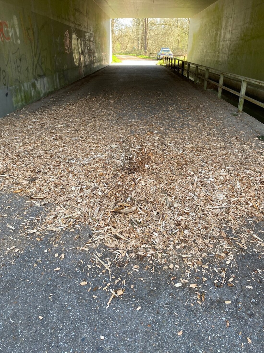 Ein 92-jähriger Radfahrer stürzte in Kandel aufgrund von verlorenen Hackschnitzeln. Zeugen gesucht, um den Vorfall aufzuklären.