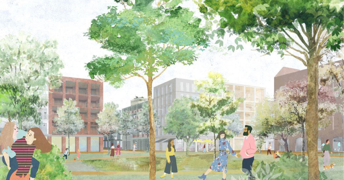 Entwürfe für neues Stadtquartier Glesiener Straße: Lebendig, klimaresilient und sozial nachhaltig Der Siegerentwurf für das neue Stadtquartier Glesiener Straße in Möckern stammt aus dem Büro Hähnig | Gemmecke Architekten BDA PartGmbB. Auf dem rund zwölf Hektar großen Planungsgebiet zwischen Max-Liebermann-Straße, der S-Bahn, dem Friedhof Möckern sowie der ehemaligen Heeresbäckerei soll ein Wohnquartier mit Nahversorger und gegebenenfalls einer Kita entstehen. Die Tübinger Architekten haben sich in dem von der Stadt und den Grundstückseigentümern – der K&amp;P Immobilien GmbH sowie der Baugenossenschaft Leipzig eG – ausgelobten städtebaulichen Wettbewerb gegen sieben Mitbewerber durchgesetzt. © Hähnig / Gemmecke Architekten BDA PartGmbB Baubürgermeister Thomas Dienberg &hellip;