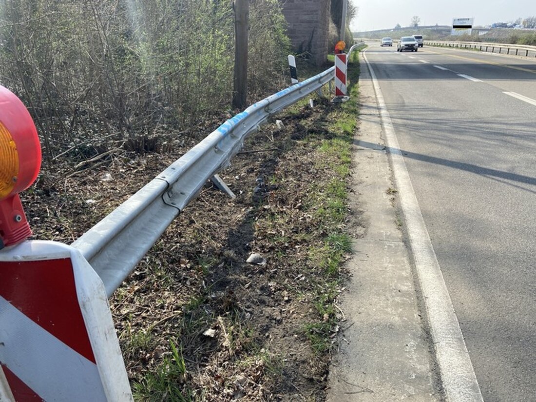 Unbekannter Fahrer beschädigt Leitplanken der L523 bei Worms. Polizei sucht Zeugen des Vorfalls zwischen 18. und 25. März 2025.