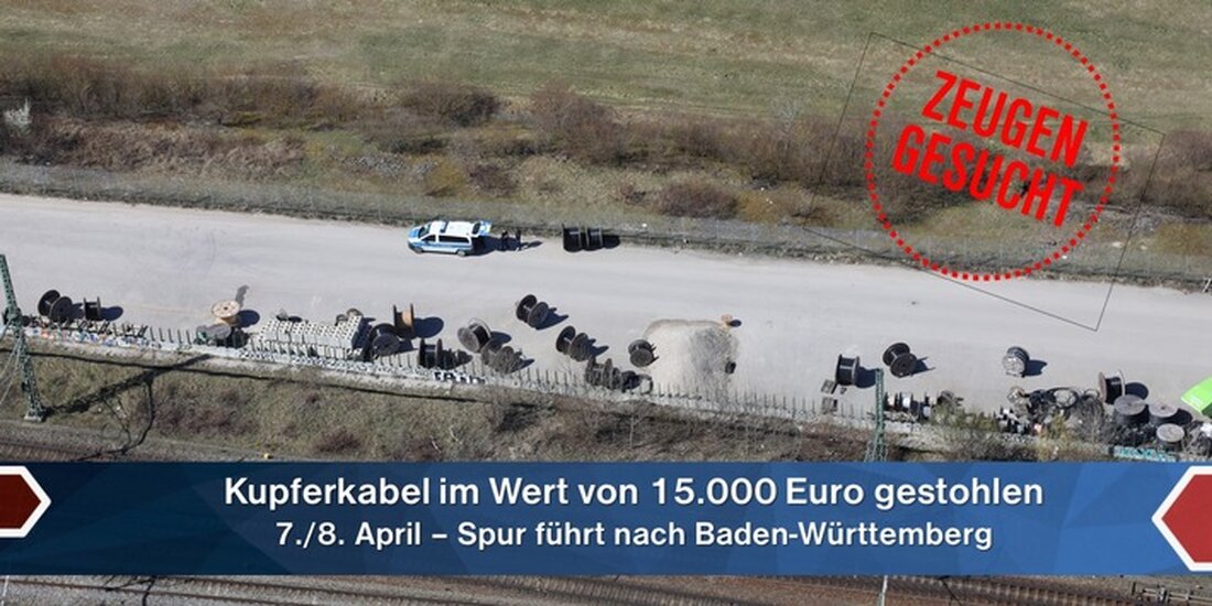 Bundespolizei München ermittelt nach Buntmetalldiebstahl bei der Deutschen Bahn. Hinweise aus der Bevölkerung erbeten.