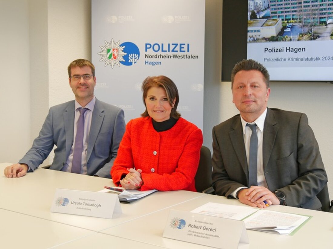 Polizei Hagen präsentiert die Polizeiliche Kriminalstatistik 2024 mit einem Rückgang der Kriminalität und einer hohen Aufklärungsquote.