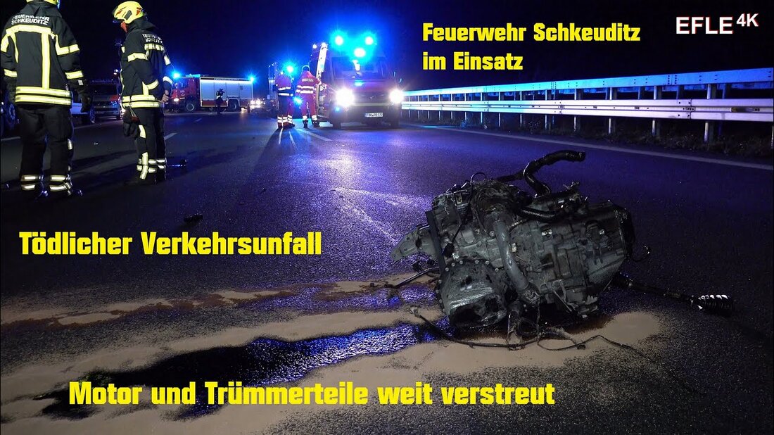 Als sie gegen Mitternacht ankamen, wurde den Rettungsdiensten auf der A14 ein Trümmerfeld in Richtung Dresden übergeben. Neben vier Verletzten gab es leider auch einen Todesfall. Kamera: Sony FDR-AX700 Besuchen Sie auch Facebook: https://www.facebook.com/ Einsatzfahrten.leipzig / Und auf Instagram: https://www.instagram.com/ Einsatzfahrten_leipzig / Die weitere Veröffentlichung meiner Videos ist nur möglich in unverändertem Zustand in Form von Teilen, Verknüpfung oder Einbettung erlaubt! A14 in Richtung Dresden, kurz vor der Ausfahrt Leipzig-Nord: 19. Dezember 2020, ca. 00:30 – 2:00 Uhr Unfallzeit: 18. Dezember 2020, ca. 23:45 Uhr Youtube-Link