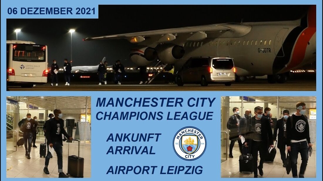 Dieses Video zeigt die Ankunft des Teams und des Zuges aus Manchester City am 6. Dezember 2021 am Flughafen Leipzig/Halle (LEJ). Jota Aviation – RJ85 (G-JOTR) Titan Airways – Boeing 757 (G-POWH) #ChampionsLeague #ManCity #JotaAviation Youtube-Link