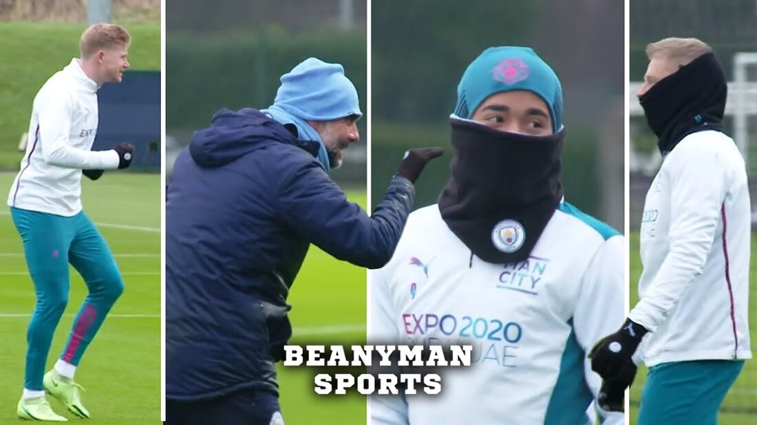 Manchester City trainiert vor dem letzten Gruppenspiel der Champions League am Dienstag gegen Leipzig. Kevin De Bruyne will am Dienstag im letzten Champions-League-Gruppenspiel von Manchester City gegen Leipzig antreten, bestätigte Manager Pep Guardiola. De Bruyne kehrte beim Sieg in der Premier League am Samstag in Watford nach einem Ausbruch mit Coronavirus als Ersatz für die zweite Halbzeit zum Einsatz zurück. @UEFA 2021 Bitte abonnieren, das Video liken und teilen, wo immer es geht! Helfen Sie mit, den Kanal ab nur 0,99 € im Monat zu unterstützen !! Erhalten Sie in Kommentaren und im Live-Chat spezielle Treueabzeichen neben Ihrem Namen! Sie …