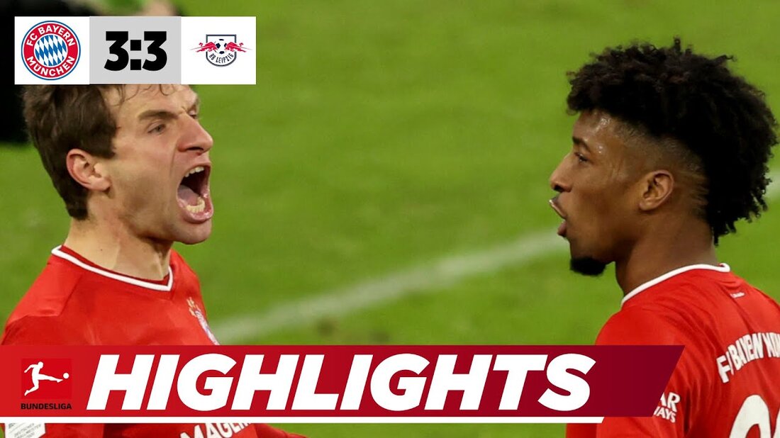 Der FC Bayern München und der RB Leipzig trennten sich im Topspiel der Bundesliga mit einem 3: 3-Unentschieden. Thomas Müller und Kingsley Coman retten die Bayern nach zwei Defiziten beim 3: 3 gegen Leipzig und damit in der Meisterschaftsführung. Bayern – Leipzig – 3: 3 alle Tore. Alle Fouls. 1. Bundesliga 10. Spieltag 2020/2021 0: 1 Christopher Nkunku (19.) 1: 1 Jamal Musiala (30.) 2: 1 Thomas Müller (34.) 2: 2 Justin Kluivert (36.) 2: 3 Emil Forsberg (48.) 3: 3 Thomas Müller (75.) Alle Neuigkeiten zu Bayern München: http://www.bild.de/bundesliga/1-liga/fc-bayern-muenchen-30623104.bild.html FC BAYERN YOUTUBE CHANNEL: http: // goo .gl / lWupx8 …