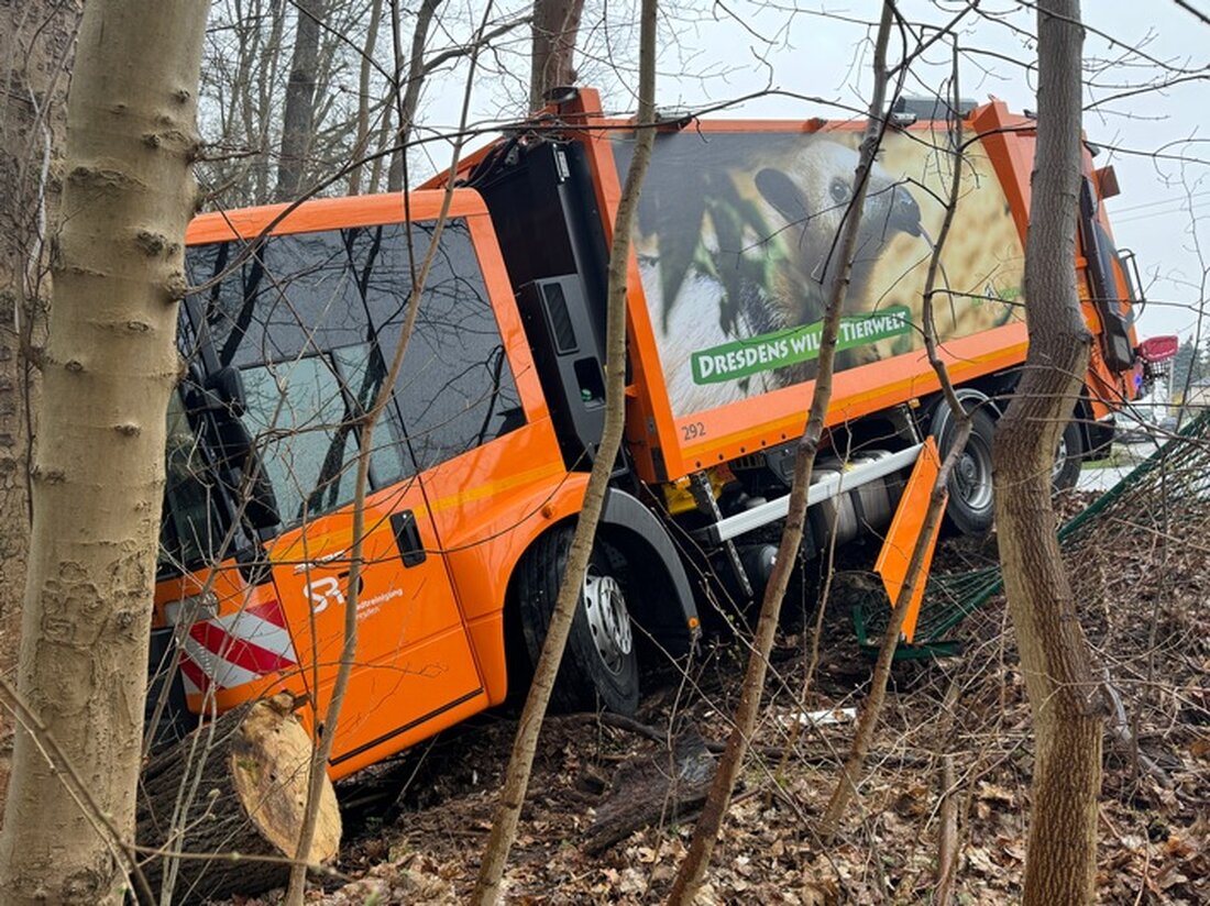 Am 26. März 2025 rollte in Dresden ein Müllfahrzeug unkontrolliert eine Böschung hinab. Glücklicherweise gab es keine Verletzten.