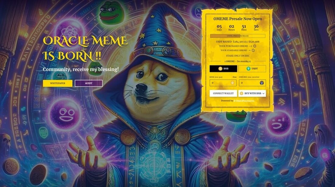 Verpassen Sie nicht den unverzichtbaren Meme-Token für diesen Bullenmarkt – der Vorverkauf ist jetzt live Die Welt der Meme-Coins hat ein explosives Wachstum erlebt, wobei Top-Player wie Shiba Inu (SHIB), Dogecoin (DOGE) und Bonk (BONK) die Fantasie von Millionen beflügeln. ORACLE MEME Coin (OMEME) ist bereit, die Meme-Coin-Landschaft zu revolutionieren und beispiellose Kapitalrenditen zu erzielen. Da wir uns dem Bullenmarkt 2024 nähern, ist dies das Must-Have-Token, das Sie sich nicht entgehen lassen dürfen. ORACLE MEME Coin ist mehr als nur ein digitaler Vermögenswert; es ist ein Wendepunkt in der Meme-Branche. Dieses Projekt basiert auf Gemeinschaft, Kreativität und fortschrittlicher Technologie und …