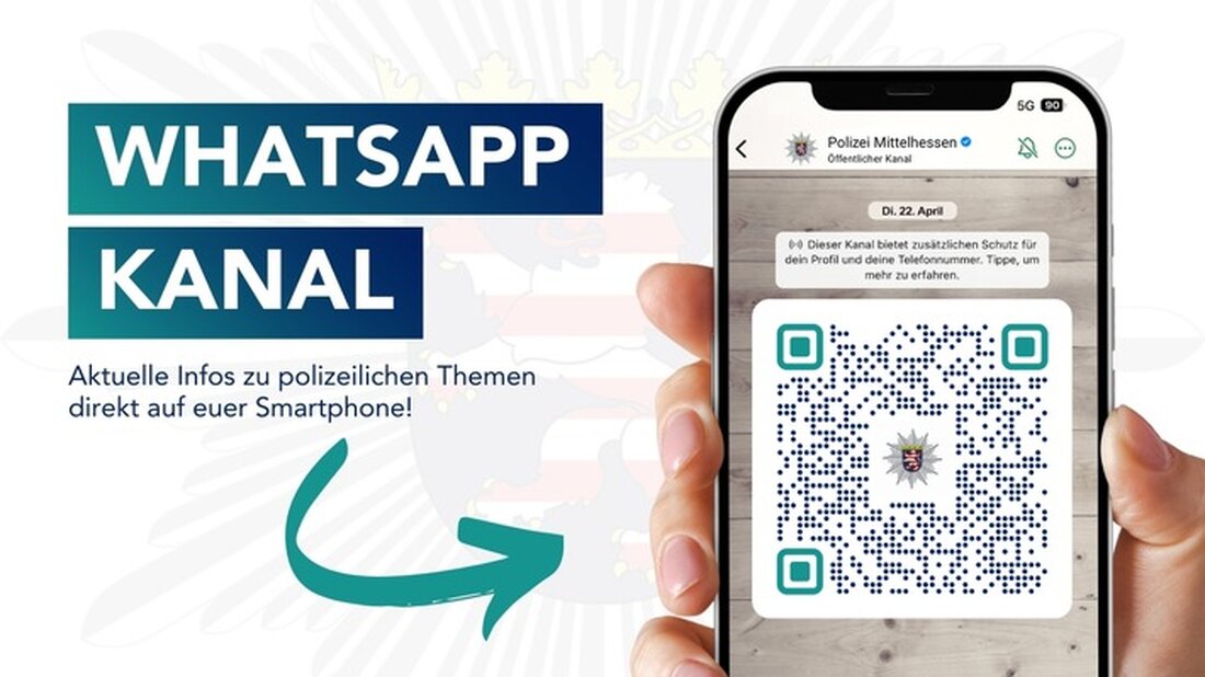 Polizeipräsidium Mittelhessen startet neuen WhatsApp-Kanal für aktuelle Polizeinachrichten und Sicherheitsinformationen direkt aufs Smartphone.