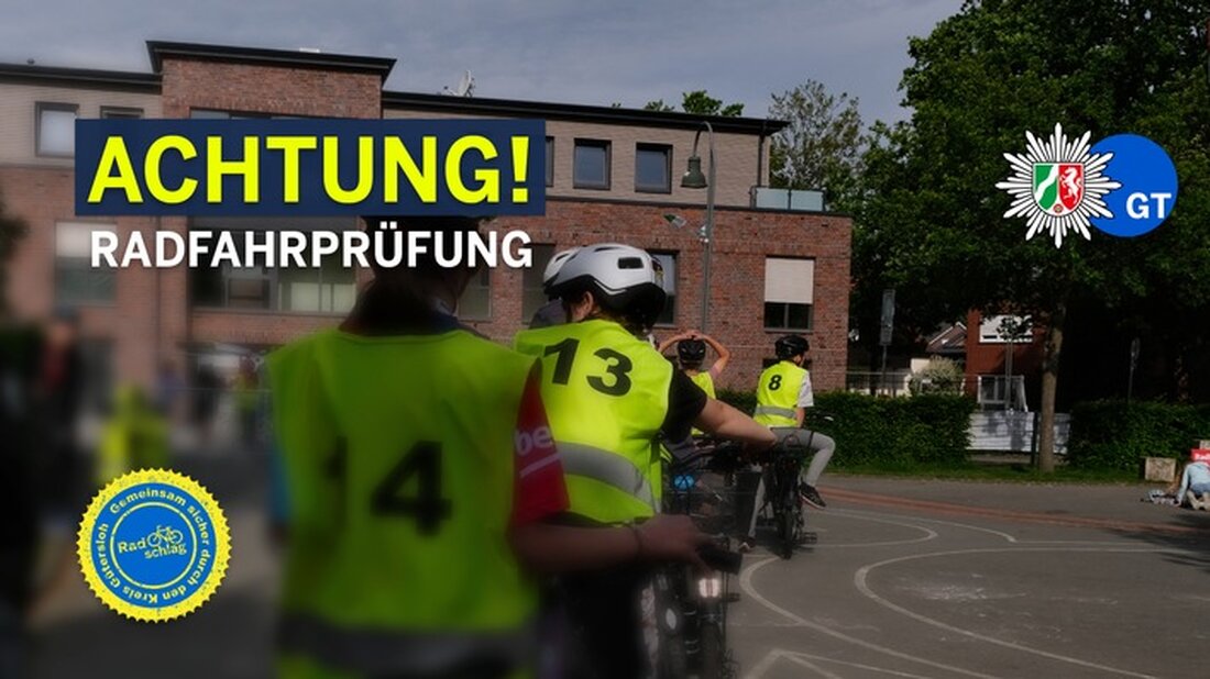 Am 13. Mai üben Viertklässler der Brüder-Grimm-Schule in Wiedenbrück die Radfahrprüfung im öffentlichen Verkehrsraum.