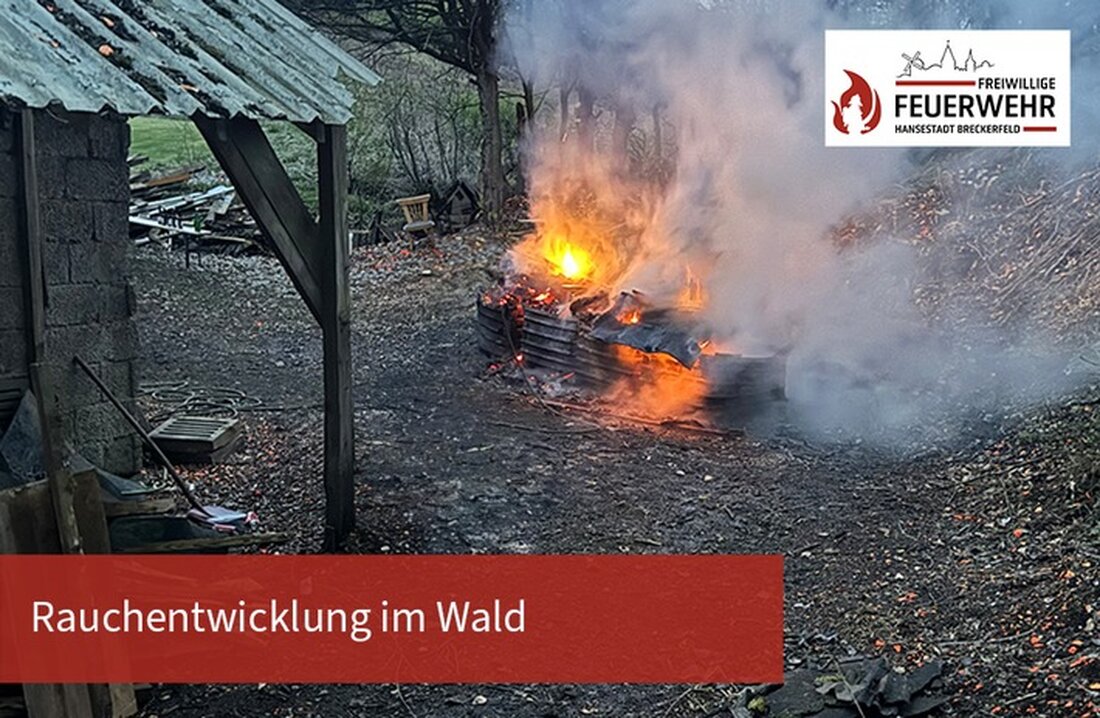 Am 18.04.2025 um 20:29 Uhr befreite die Feuerwehr Breckerfeld ein Waldgebiet bei Schöpplenberg von einem unerlaubten Feuer.