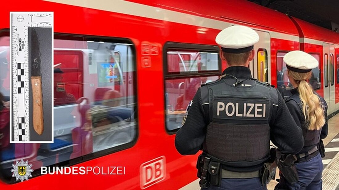 51-Jähriger verletzt in Münchner S-Bahn bei Streit einen Unbekannten mit Küchenmesser. Bundespolizei sucht Geschädigte.