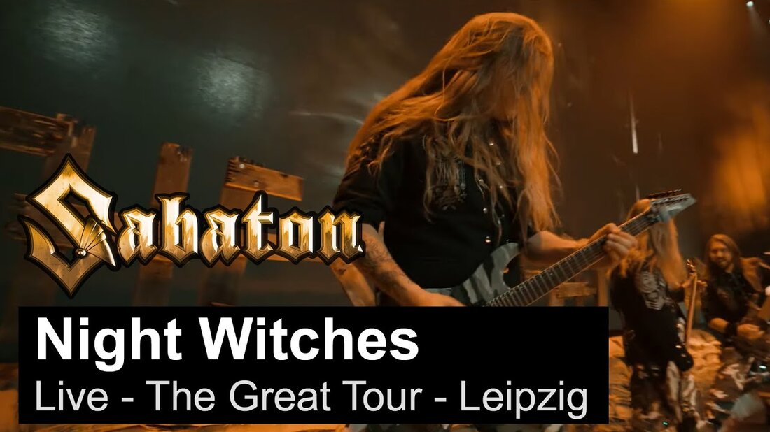 Live-Musikvideo zu Night Witches von Sabaton. Das Video wurde während der Great Tour auf der Bühne gedreht. ➞ ABONNIEREN für mehr Sabaton: http://smarturl.it/SabatonYouTube ➞ MERCHANDISE Official Store: https://sabat.one/ytdshop ► Spotify: Dies ist Sabaton: https://open.spotify.com/playlist/37i9dQZF1DX99A2fl? si = OX3cXWFET0yMYxt0Pnb5VQ ► Apple Music: Sabaton Essentials: https://geo.music.apple.com/us/playlist/sabaton-essentials/pl.fc884049769d40c89d910887a34bbd15?itsct=music_box&itscg=10. sabaton.net/Heroes #TheGreatSaturday #Sabaton #HeavyMetal ============ Folgen Sie SABATON ============ • Facebook: http: //smarturl.it/SabatonFacebook • Twitter: http://smarturl.it/SabatonTwitter • Instagram: http://smarturl.it/SabatonInstagram • Spotify: http://smarturl.it/SabatonSpotify • Apple Music: https: //sabat.one/AppleMusicSabaton • YouTube : http://smarturl.it/SabatonYouTube • Website: https://www.sabaton.net • Offizieller Store: https://sabat.one/ytdshop • Facebook (Sabaton Store): https://smarturl.it/ SabatonStor eFacebook • Instagram (Sabaton Store): https://smarturl.it/SabatonStoreInsta Sabaton-Verlauf: https://www.youtube.com/channel/UCaG4CBbZih6nLzD08bTBGfw?sub_confirmation=1 ======== Night Witches = = …
