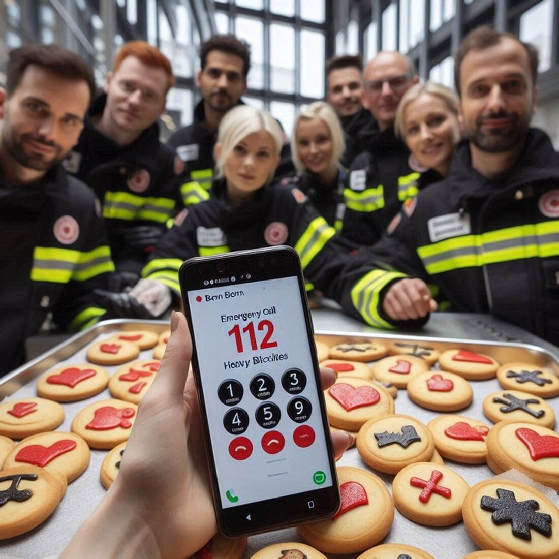 Feuerwehr und Rettungsdienst Bonn starten die Aufklärungskampagne "Scherzkekse" gegen Notrufmissbrauch im April 2023.