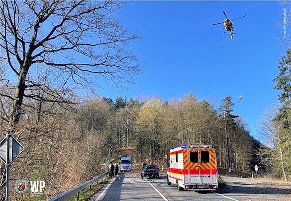 Auf der B48 bei Waldleiningen kam es zu einem Zusammenstoß zwischen Pkw und Motorrad. Der 64-jährige Biker wurde verletzt.