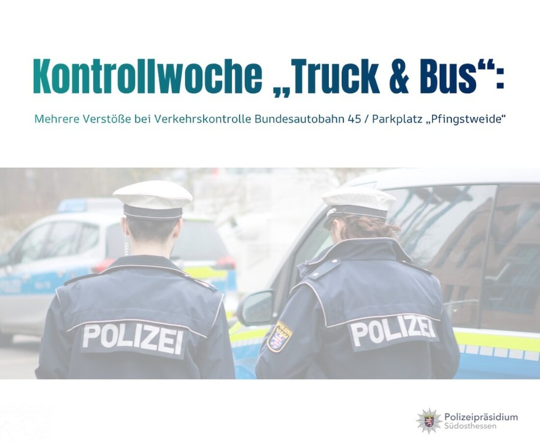 In der Kontrollwoche "Truck & Bus" wurden bei Verkehrskontrollen mehrere Verstöße festgestellt, darunter 2.000 Liter Diesel-Diebstahl und ein beschädigtes Wahlplakat.