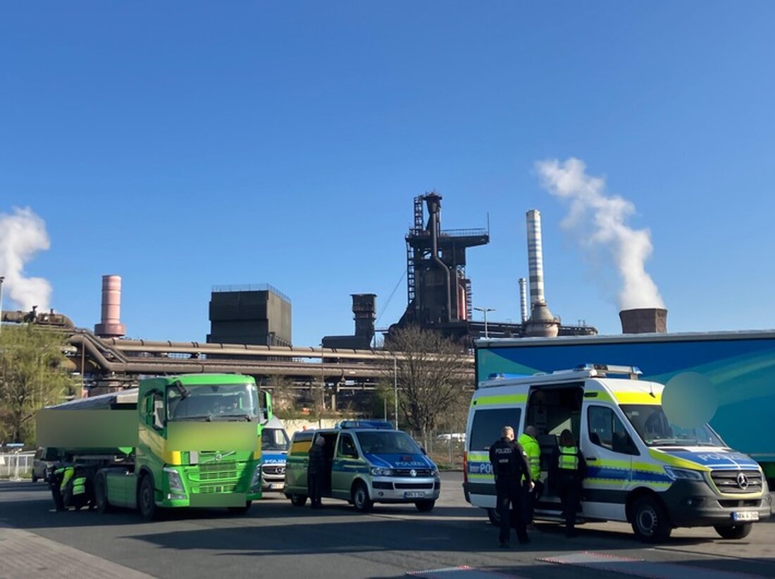 Polizei Duisburg kontrolliert Schwerlastverkehr: Aktionen zur Ladungssicherung, Fahrerfitness und technischem Zustand in Oberhausen.