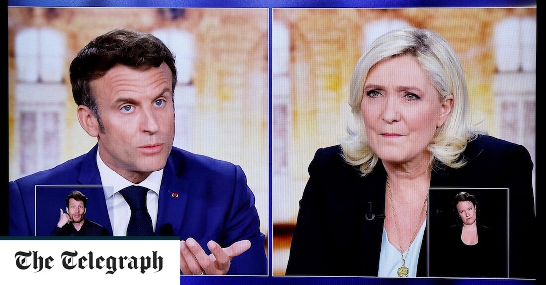 Emmanuel Macron hat Marine Le Pen gewarnt, sie würde einen „Bürgerkrieg“ auslösen, wenn sie den Hijab verbieten würde. Die beiden Rivalen trafen gestern Abend in einer angespannten Fernsehdebatte über Russland, Europa und das Klima aufeinander, die sich als entscheidend für das Ergebnis der hart umkämpften französischen Präsidentschaftswahlen am Sonntag erweisen könnte. Der amtierende Zentrist, der Frau Le Pen vorwarf, „von Herrn Putin abhängig“ zu sein, dominierte den fast dreistündigen Austausch eindeutig, aber anders als bei ihrem letzten Aufeinandertreffen im Jahr 2017 brach sein nationalistischer Rivale nicht unter dem Druck zusammen und landete einige Schläge, insbesondere als sie ihn anrief ein &hellip;