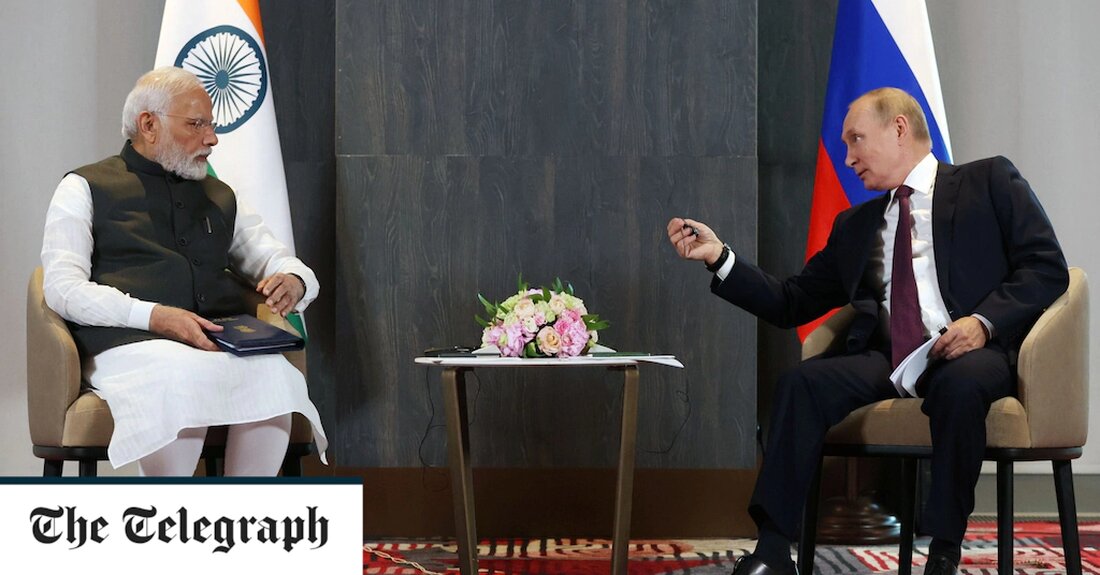 Wladimir Putin wurde am Freitag öffentlich wegen seiner Invasion in der Ukraine von Indiens Premierminister gerügt, der ihm sagte, jetzt sei „keine Ära des Krieges“. In einem seltenen Moment der Konfrontation für den russischen Präsidenten sagte Narendra Modi, er habe „am Telefon mit Ihnen über die Notwendigkeit gesprochen, den Krieg zu beenden“, als sich die beiden in Usbekistans Hauptstadt Samarkand trafen. „Ich weiß, dass die heutige Ära keine Ära des Krieges ist, und ich habe mit Ihnen am Telefon darüber gesprochen“, sagte Herr Modi zu Herrn Putin in einer Fernsehansprache am Rande des Gipfeltreffens der Shanghai Cooperation Organization (SCO). zusammen &hellip;