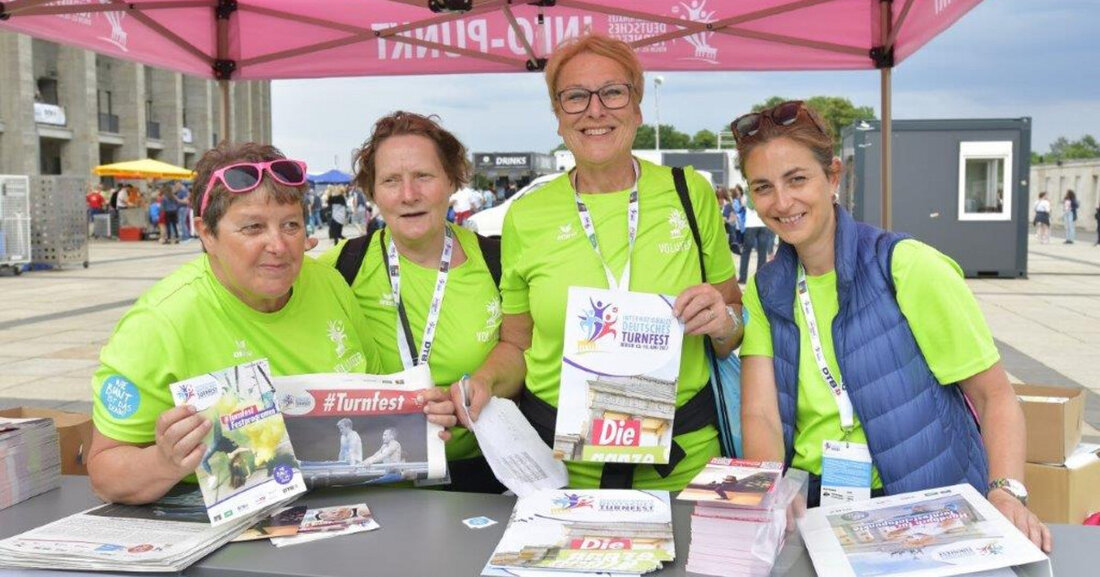 Registrierung für Volunteers des Turnfest 2025 bis 31. Januar verlängert. Gestalten Sie das Event aktiv mit und profitieren Sie von vielen Vorteilen!