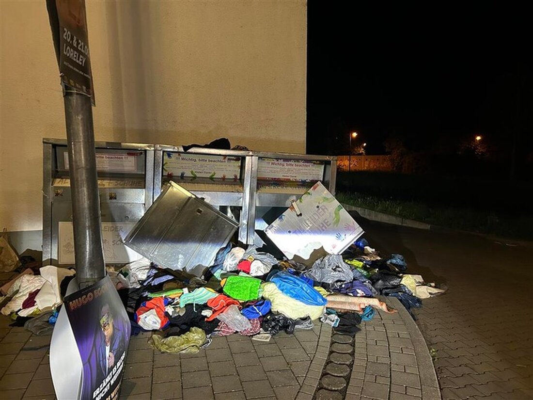 Unbekannte beschädigten in Wittlich zwei Altkleider-Container. Zeugenaufruf zur Ermittlung der Täter.