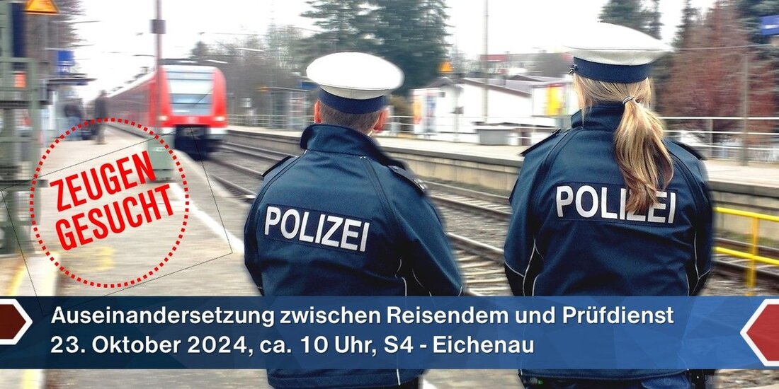 Die Bundespolizei München sucht Zeugen für wechselseitige Körperverletzung bei einer Fahrscheinkontrolle am Haltepunkt Eichenau.