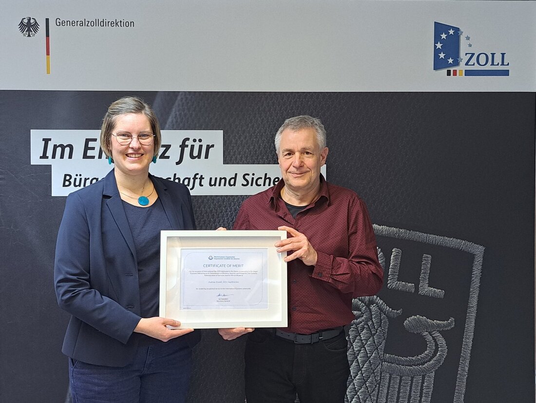 Am Weltzolltag 2025 verlieh der Zoll 20 Zertifikate für herausragende Leistungen in Effizienz und Sicherheit in Saarbrücken.