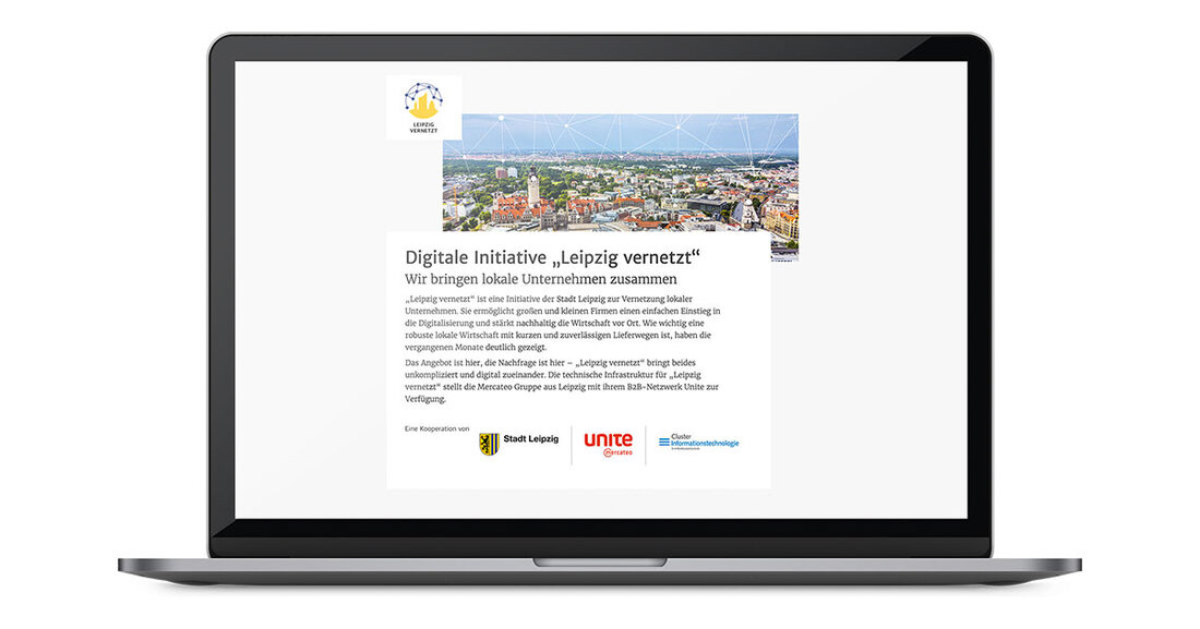 Interessierte Unternehmen können ihre Angebote und Dienstleistungen jetzt unter einreichen www.leipzig-vernetzt.de Markt; Gleichzeitig können sich potenzielle Kunden über die ersten verfügbaren Angebote informieren. Unternehmen aus den Bereichen Energie, Catering, Gesundheit und Hygiene sowie Industriebedarf stehen derzeit kurz vor der Aktivierung. Zu Beginn unterstützt das Amt für wirtschaftliche Entwicklung die ersten 50 Leipziger Anbieter (kleine und mittlere Unternehmen) mit einem Zuschuss von 500 Euro, wenn sie mit dem digitalen Vertrieb beginnen. Für die Plattform &#8222;Leipzig vernetzt&#8220; Die kommunalen Wirtschaftsförderungsagenturen befragten zunächst Leipziger Unternehmen nach ihren Anforderungen an ein solches digitales Vertriebsnetz. Nach einer erfolgreichen Ausschreibung wurde die Implementierung an das Unite &hellip;