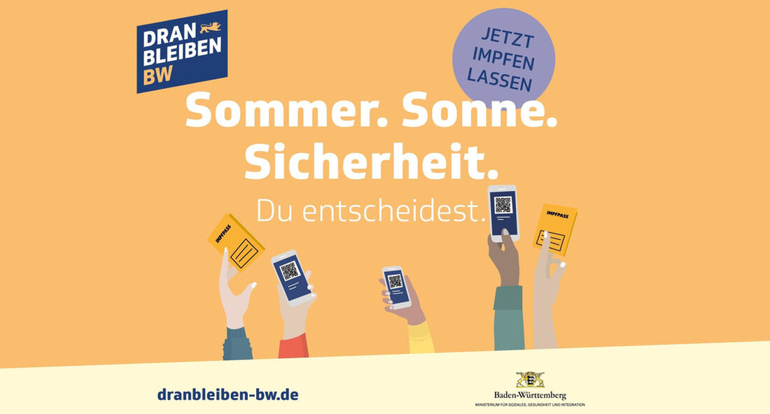 Wir haben in Baden-Württemberg in der Corona-Pandemie schon viel erreicht – und gemeinsam können wir noch mehr erreichen. Jetzt heißt es #Bleib bei BW. Auch wir als Innenministerium unterstützen die Aktion des Sozialministeriums #dranbleibenBW. Impfungen sind ein wesentlicher Bestandteil der Bekämpfung von Pandemien: Impfungen retten Leben. Impfstellen, Arztpraxen und mobile Impfteams stellen deshalb vermehrt Impfangebote ohne Termin zur Verfügung. Nutzen Sie die Gelegenheit und lassen Sie sich in den Sommerferien impfen, um im Herbst geschützt zu sein. Warum geht es ohne Impfung nicht? Schützen Sie sich und andere, denn Impfungen: bietet in den allermeisten Fällen Schutz vor schweren Erkrankungen und …