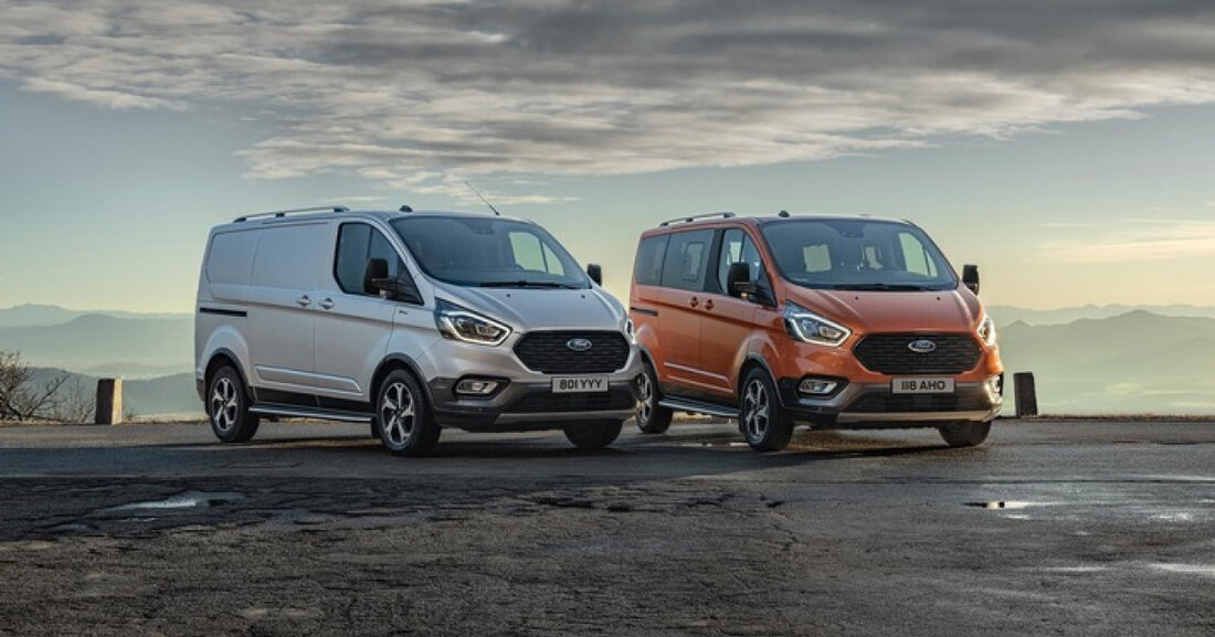 Ford präsentiert die neuen Transit- und Custom-Modelle Trail und Active, die durch ihr attraktives Design und Geländetauglichkeit überzeugen.