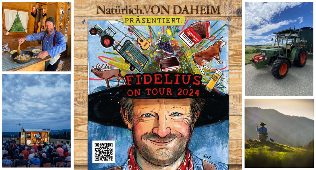 Die diesjährige „VON DAHEIM-Tour“ mit Fidelius Waldvogel und seinem Kabarettprogramm „Land in Sicht“ startet am 19. Juli 2024 in Stühlingen auf dem Geflügelhof Kaiser. Diese Tour gibt der Regionalität der Lebensmittel und den Menschen, die dahinter stehen, eine besondere Bühne. Fidelius Waldvogel, alias Martin Wangler, ist ein sympathischer Botschafter für das Thema Regionalität und die Kampagne ‚Natürlich.VON DAHEIM – Wir machen das‘. Durch seine unterhaltsame und humorvolle Art zeigt er den Verbrauchern, woher ihre Nahrungsmittel stammen und wer dazu beiträgt, sie auf den Teller zu bringen. In diesem Jahr liegt der Fokus auf regionalen Wertschöpfungsketten, die zur Wettbewerbsfähigkeit der Land- …