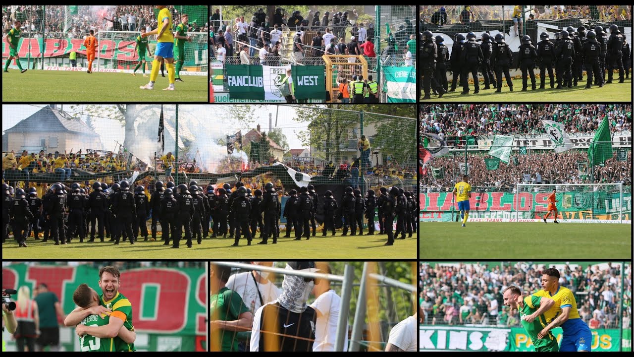 Chemie Leipzig - Lok Leipzig 2:1 (07.05.22): Stimmung, Pyro, Action!