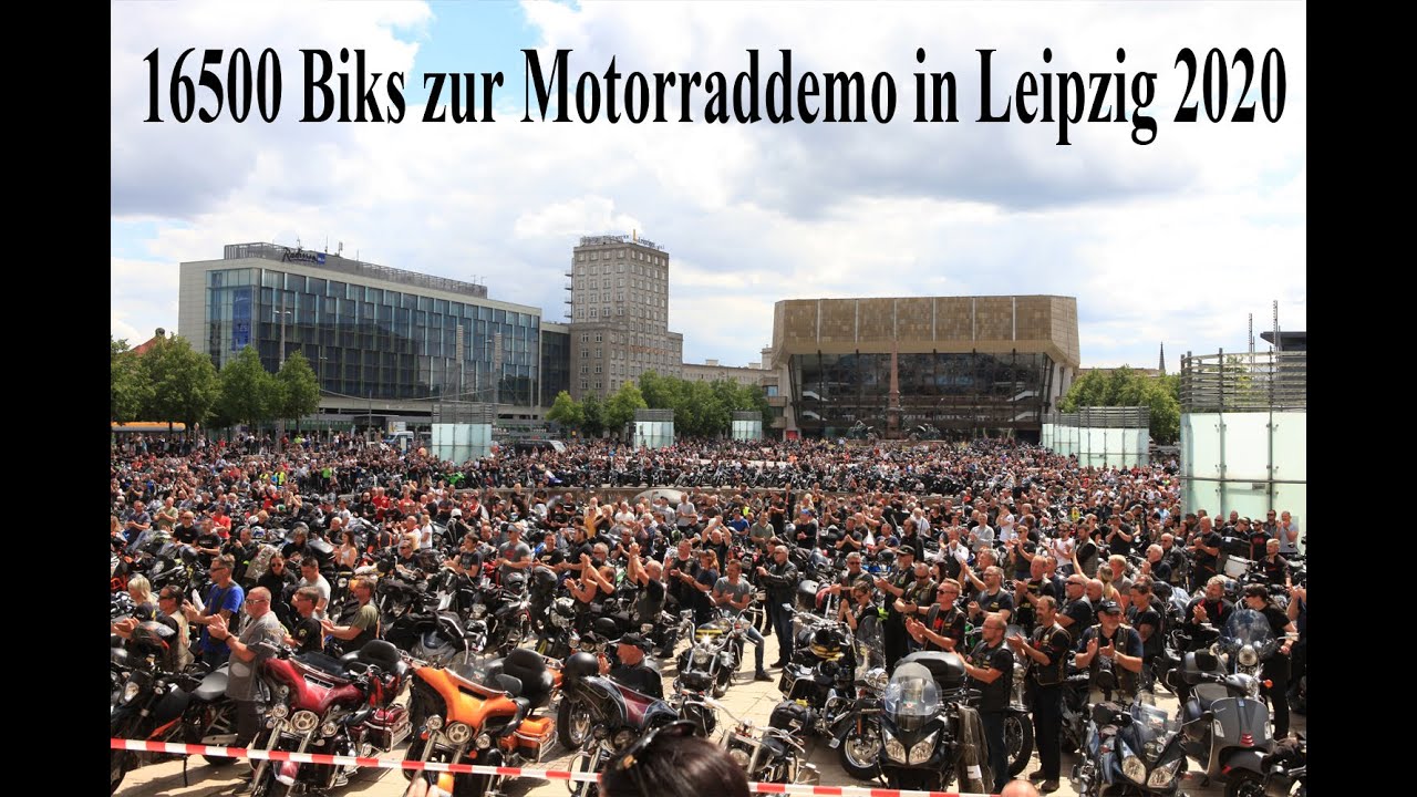 Motorraddemonstration in Leipzig
