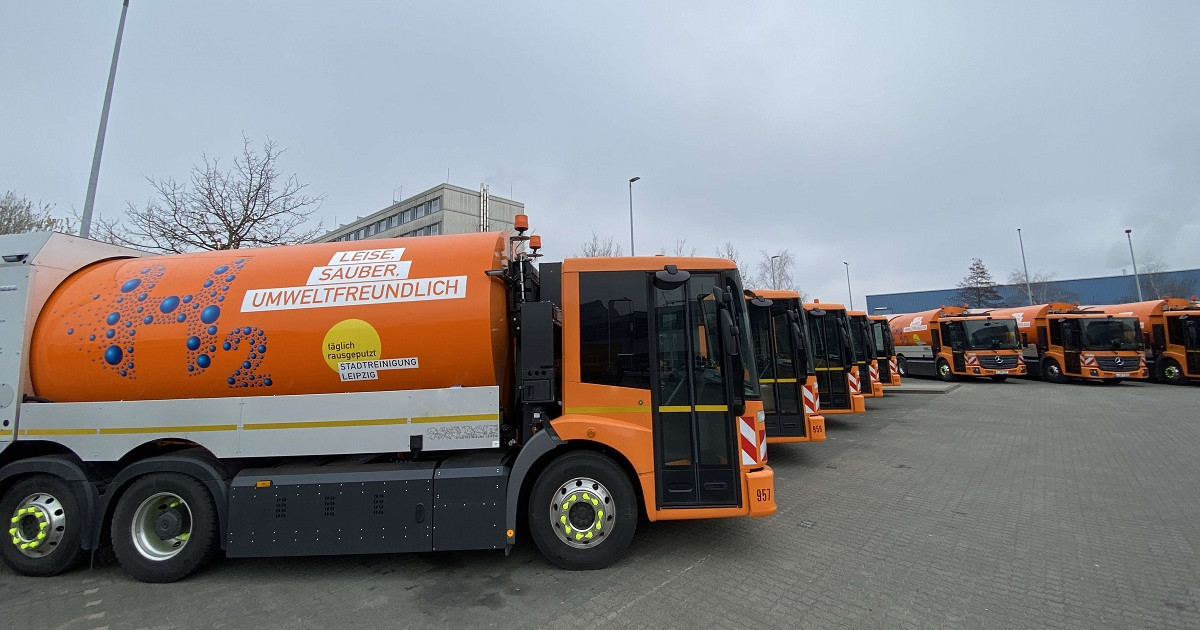 "Stadtreinigung Leipzig setzt auf Wasserstoff: 16 Fahrzeuge umgerüstet"