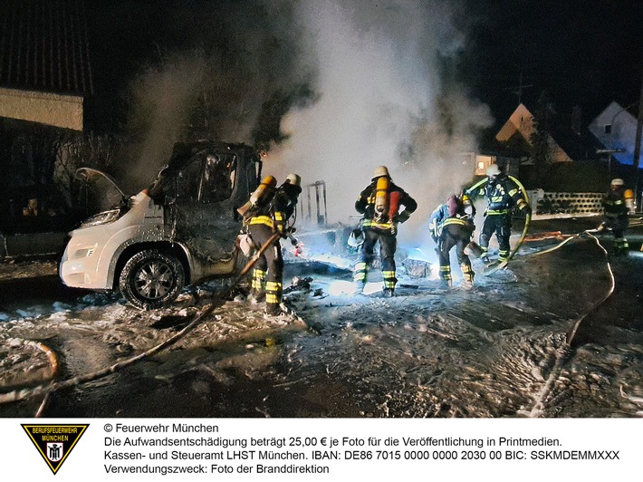 Camper-Brand in Aubing: Gasflasche löst Großalarm aus!