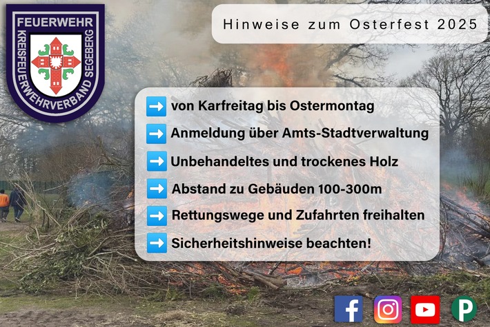 Osterfeuer 2025: Wichtige Regeln für sichere Feiern im Segeberg-Kreis!