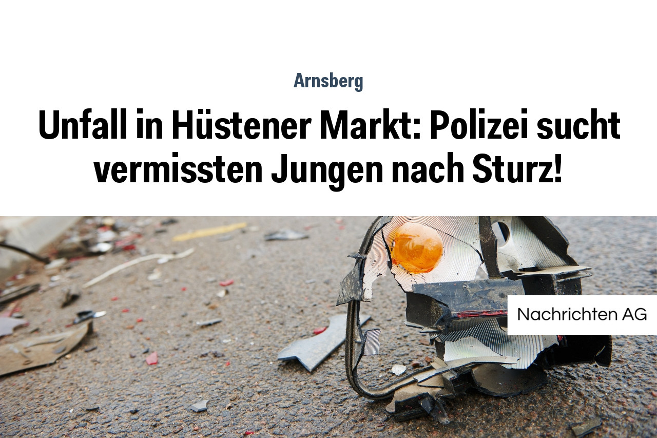 Unfall in Hüstener Markt: Polizei sucht vermissten Jungen nach Sturz!