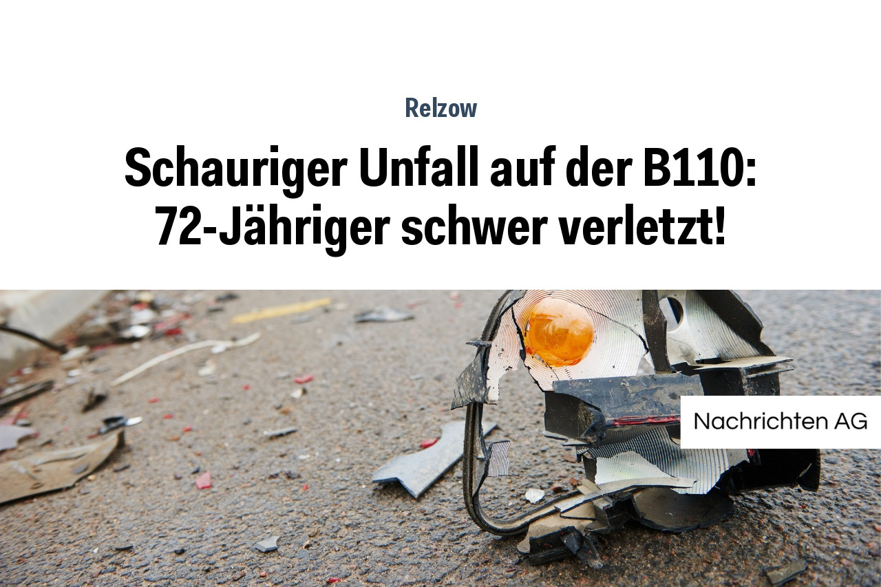 Schauriger Unfall auf der B110: 72-Jähriger schwer verletzt!